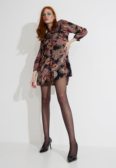 PAISLEY TUNIC - Black print