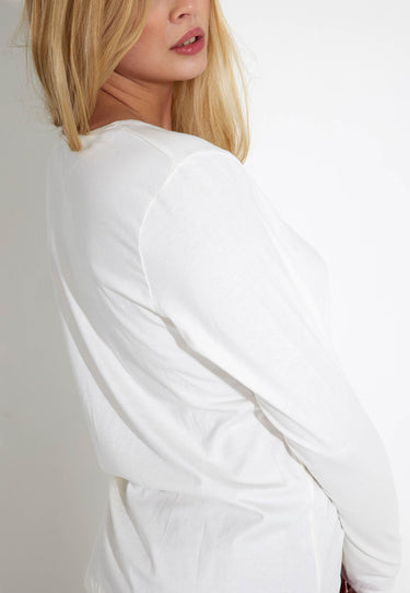 KARIN LONG SLEEVE TOP - Offwhite