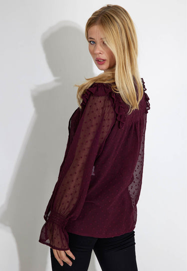 CANDY DOBBY BLUS - Dk winered