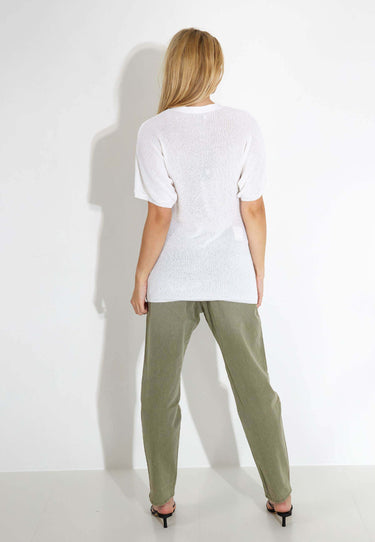 FAYE CARDIGAN - Chalk white
