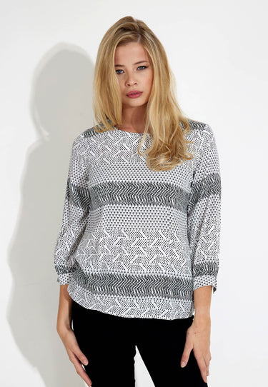 MALENA BLUS - Wht pattern