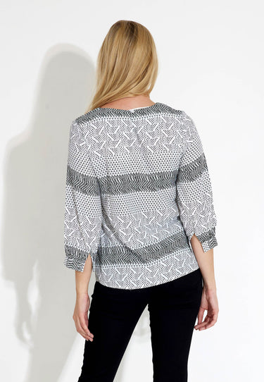 MALENA BLUS - Wht pattern