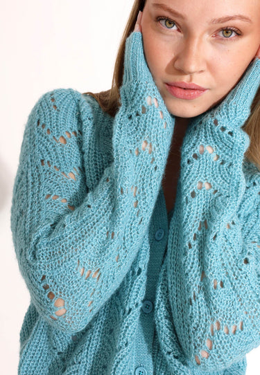 LILO CARDIGAN - Celadon blue