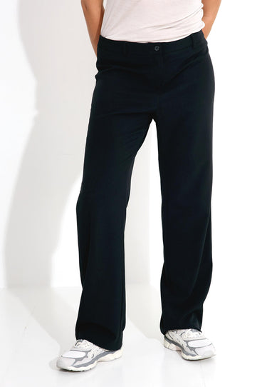 EMILY STRAIGHT TROUSERS - Black