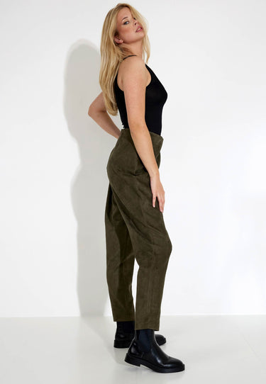 MOCCALOOK TROUSERS - Dark khaki