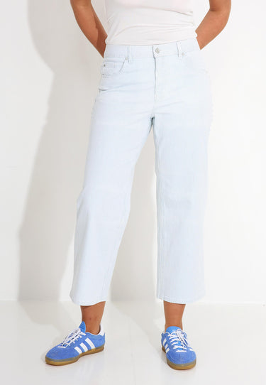 ALVA WIDE JEANS - Blu stripe