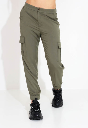 NOUR TROUSERS - Olive green