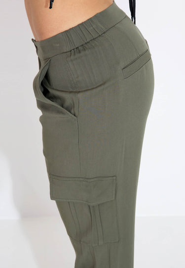 NOUR TROUSERS - Olive green
