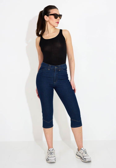 RIVOLI STRETCH DENIM - Pants - Dark Stonewash