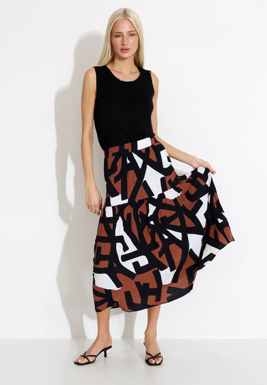 VISCOSE SKIRT - Flerfärgad