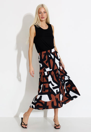 VISCOSE SKIRT - Flerfärgad