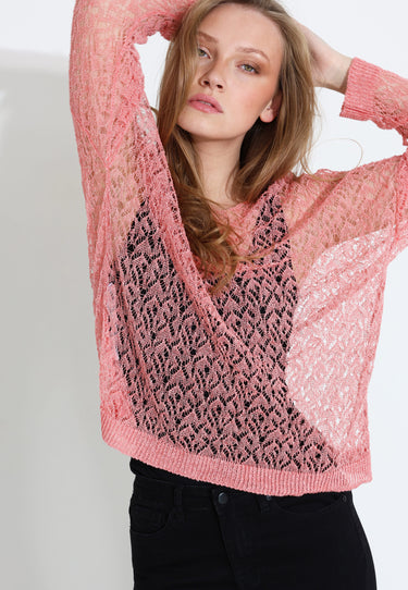 BOAT NECK SWEATER - Rosa