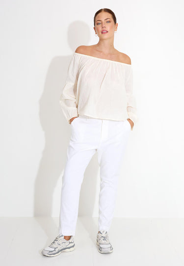 BLOUSE SLEEVELESS 09109 - Vit