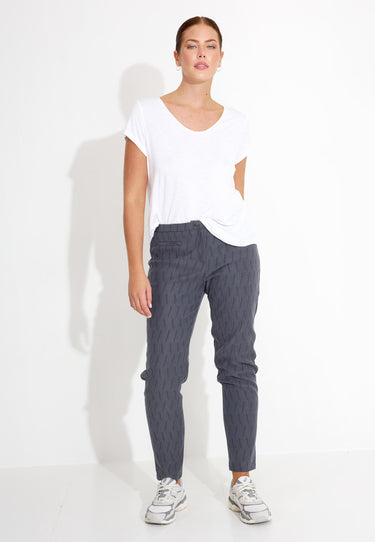 03543 PANTALONE NY JAQUARD STRETCH - Grå