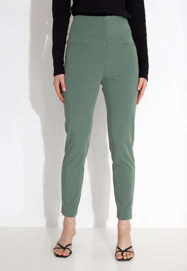 PANTS SLIM A VITA ALTA 03501 - Grön