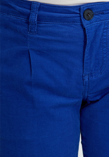 03666 VELVET TROUSERS - Blå