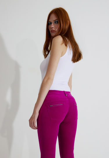 VELVET TROUSERS - Deep Pink