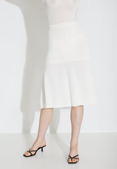 VISCOSE MINI SKIRT 00512 - Vit