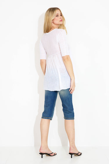 FLAX SWEATER 00548 - Vit