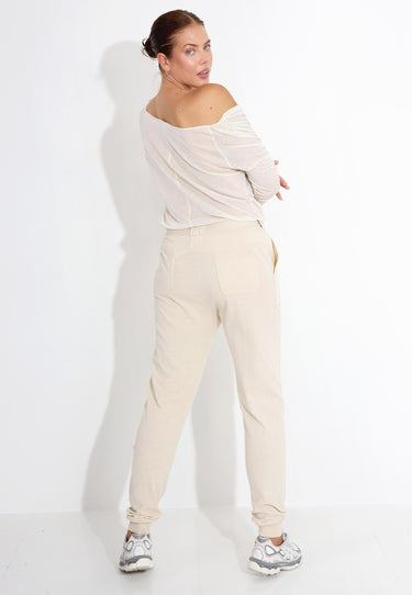 CREPE TROUSERS 09589 - beige