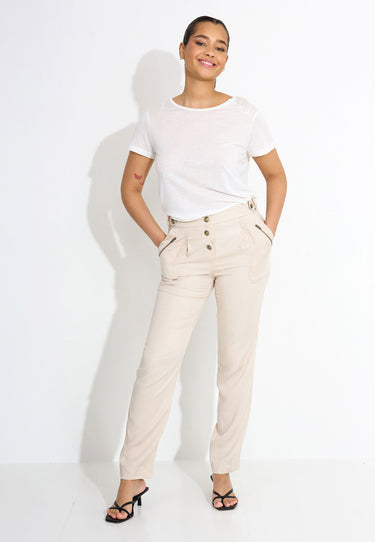 09116 TROUSERS - beige