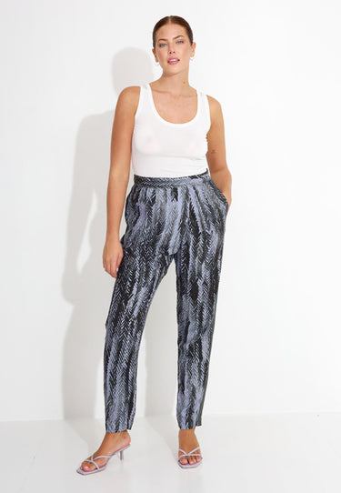 09048 PRINTED TROUSERS - Flerfärgad