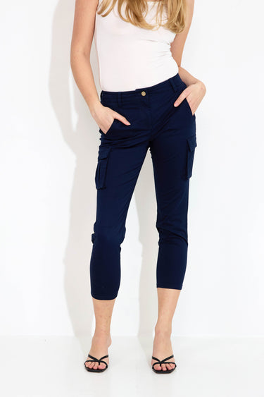 VISCOSE STRETCH TROUSERS - Blå