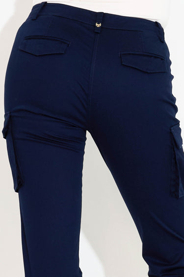 VISCOSE STRETCH TROUSERS - Blå