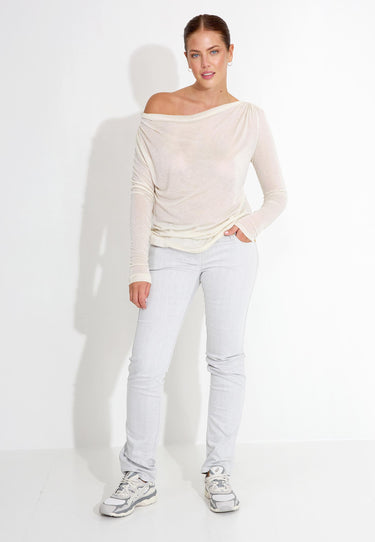 JERSEY T-SHIRT - Beige