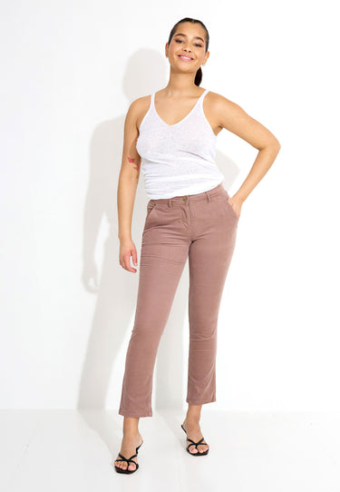 09568 TROUSERS - Ljusbeige