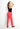 03525 BOYFRIEND TROUSERS TENCEL - Röd