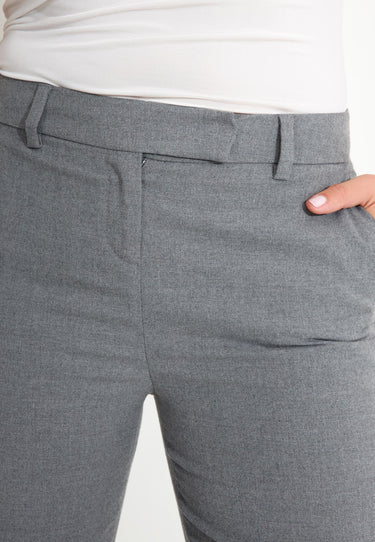 03568 PANTALONE LARGO IN FLANELLA - grå