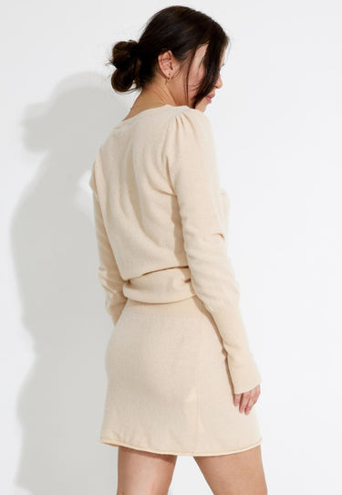 KNITTED DRESS - Beige