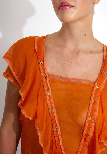 BLUS CAMICIA - Orange
