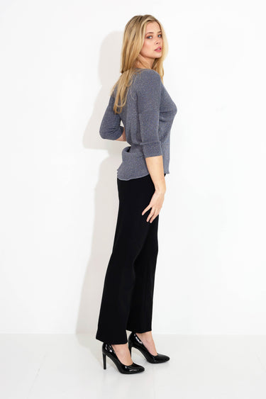 MAXI RIBBED SWEATER - silver