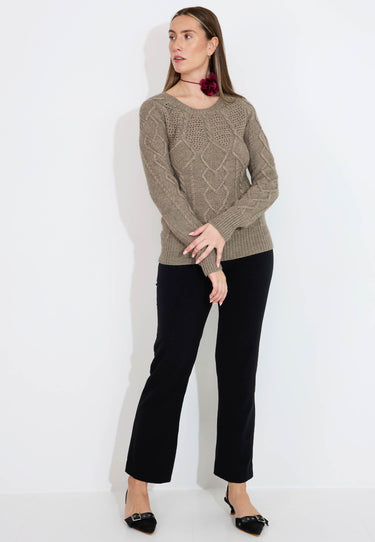 ROUND NECK SWEATER - Grön