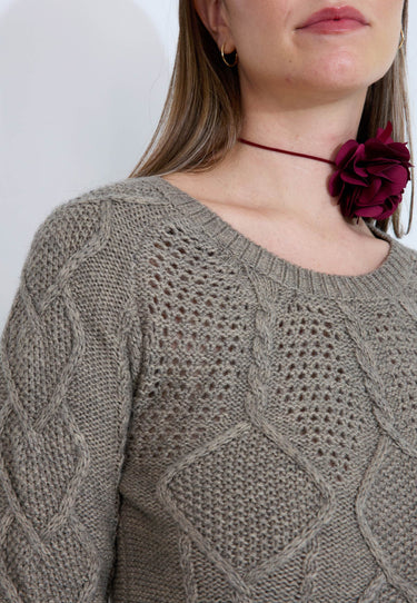 ROUND NECK SWEATER - Grön
