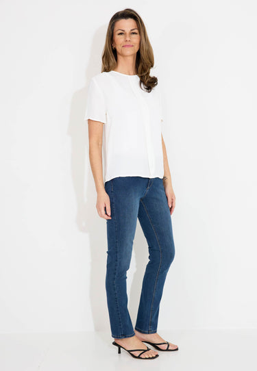 SHORTS SLEECES BLOUSE - Vit