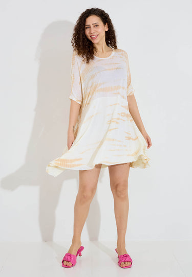 HORIZONTAL TIE DYE OVERSIZE - Cream/Ivory