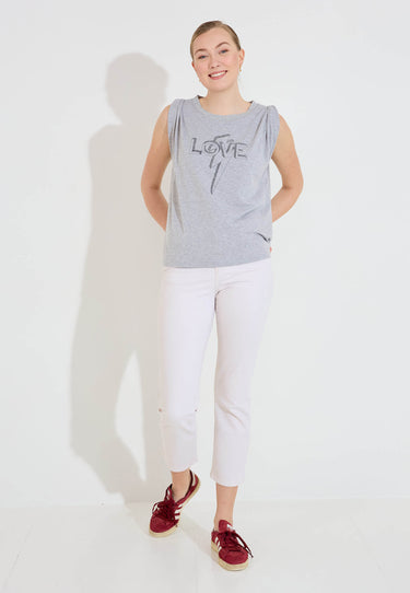 LOVE TANK TEE - Grå