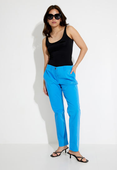 09054 PANTALONE CHINO GABARDINA STR - Blå