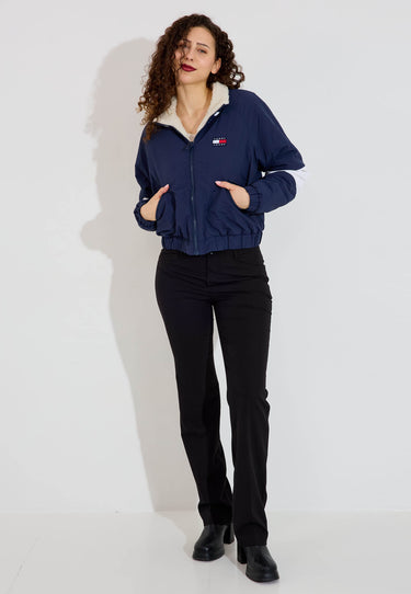 TJW REVERSIBLE SHERPA JACKET JACKA - Echru/Twilight Blue