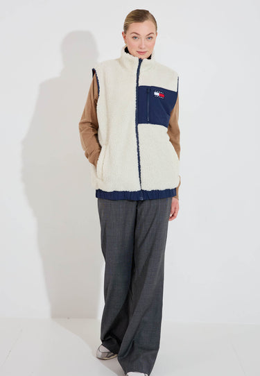 TJW REVERSIBLE RETRO VEST VÄST - Light slit/Wine red