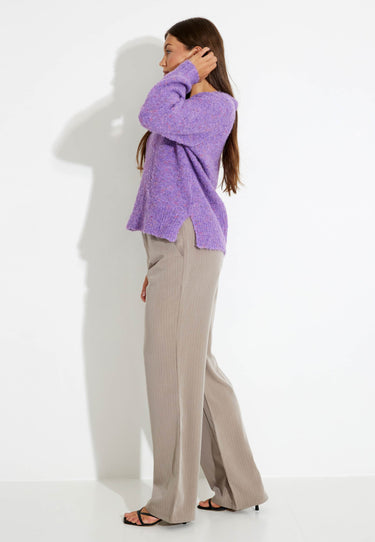 PULLOVER SWEATER - Royal lilac melange