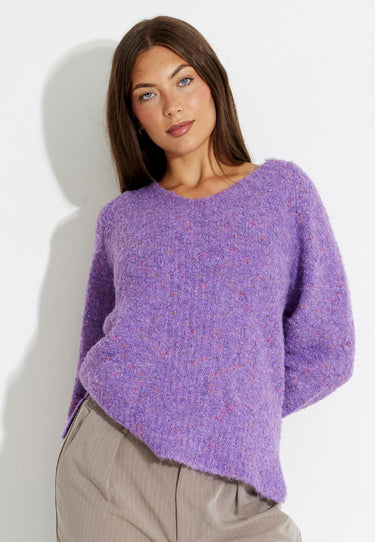 PULLOVER SWEATER - Royal lilac melange