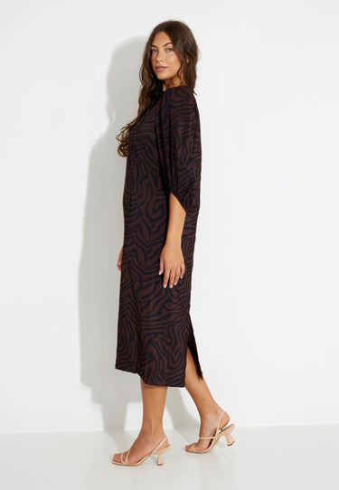 DRESS DRESS - Coffee Bean w. Black