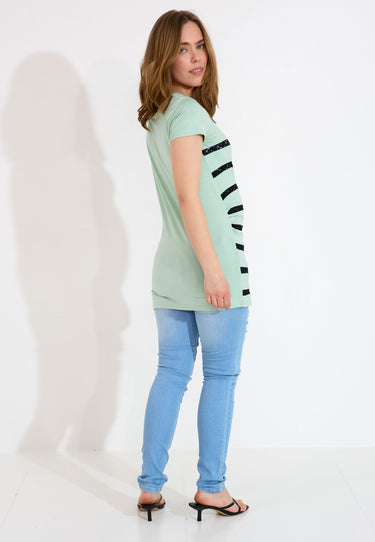 MAMMA-TOPP CELINE LACE JERSEY - Aqua Foam