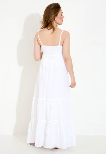 GRAVIDKLÄNNING BOHEMIAN FRILL - Vit