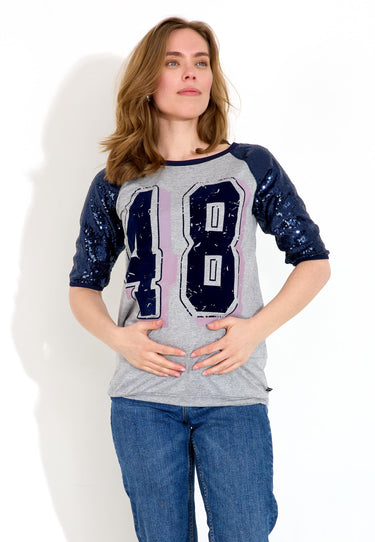 MAMMA-TOPP - Navy Multi Print