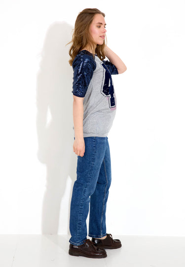 MAMMA-TOPP - Navy Multi Print